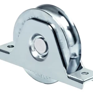 ruota con supporto interno per cancelli gola tonda 100 mm