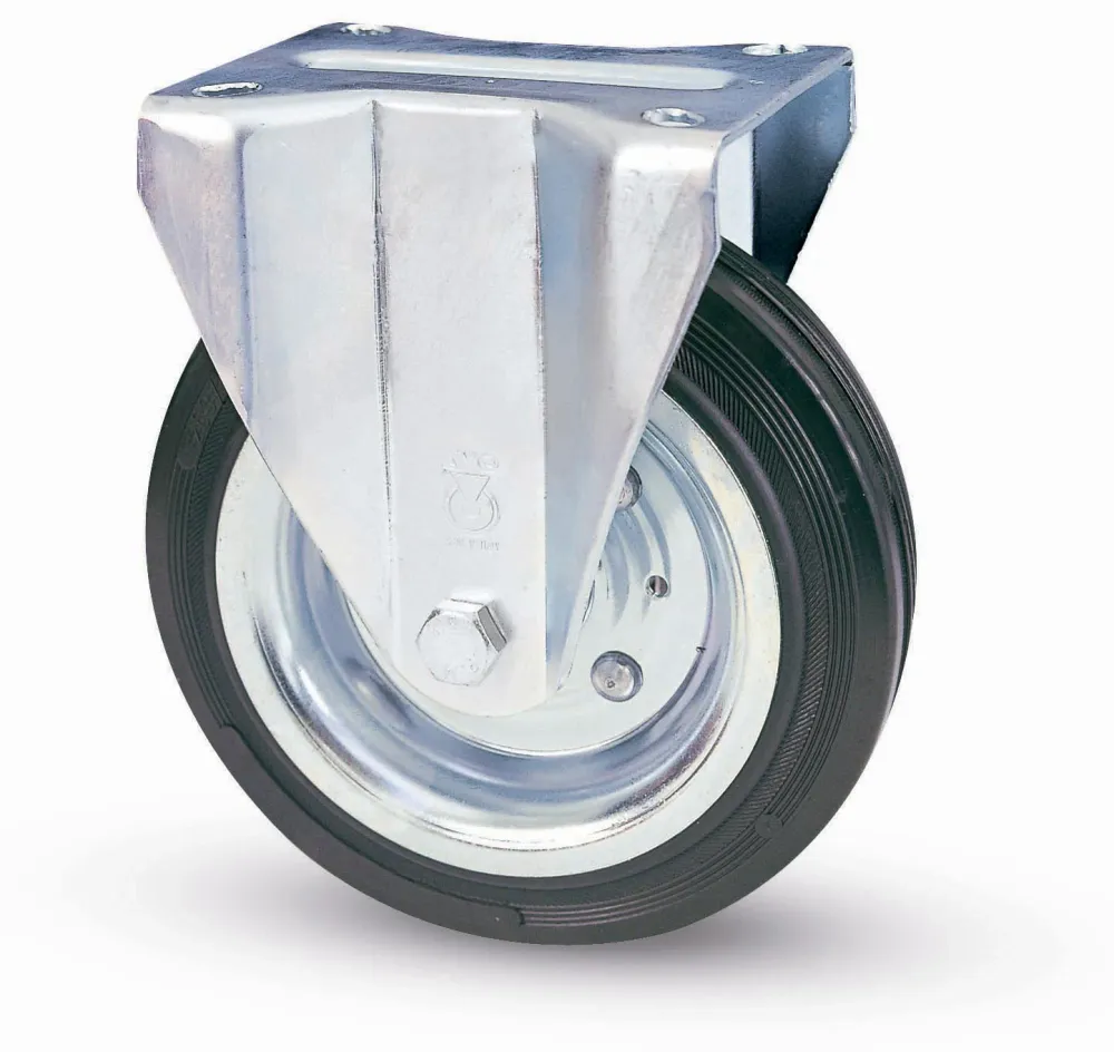 Ruota Industriale D 180 Mm Gomma 80/ Piastra Fis- Avo- 1,0 Pz