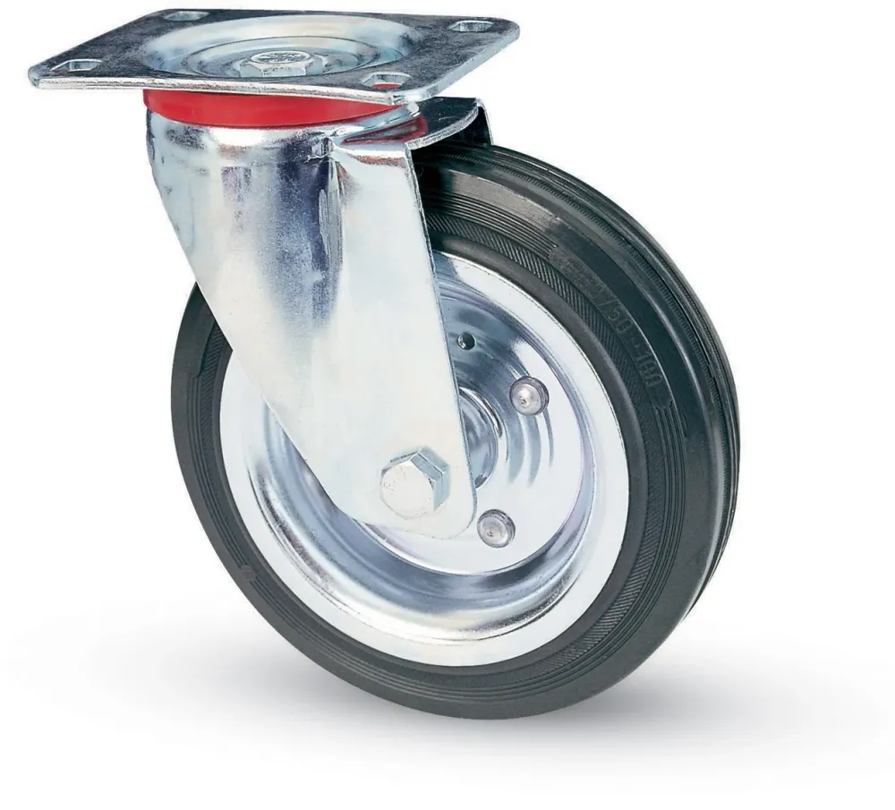 Ruota Industriale D 200 Mm Gomma 80 Piastra Gir- Avo- 1,0 Pz