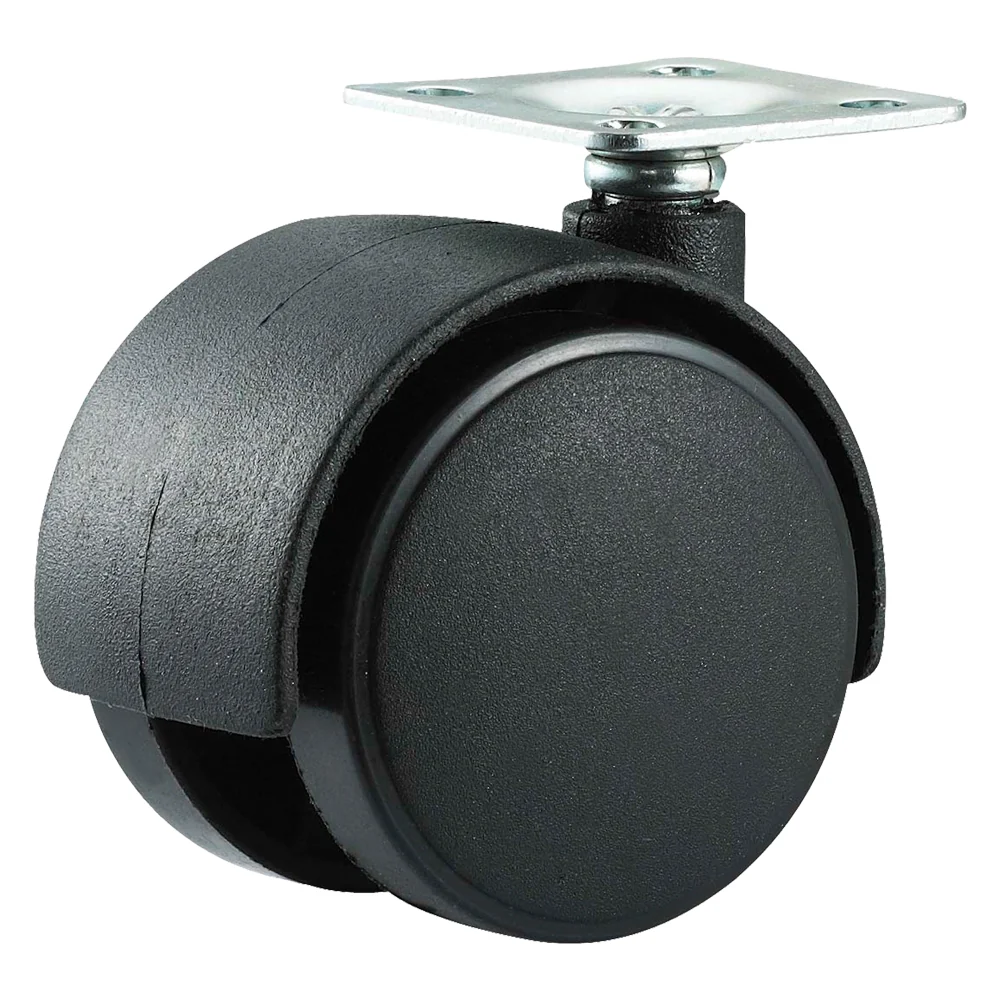 Ruota Per Mobili Doppia Ãe¸ 40 - Piastra Mm 38 X 38 - Capacitãe Kg 25 - Pz 2 Bl - Uniko