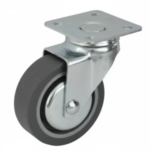 Ruote Gomma Con Piastra Girevole E Dischi Parafili 220P- - Ø Mm.60X23 Piastra Mm.60X60 Mm.88H. Port. Kg.50 - 4 Pezzi Avo