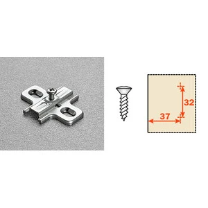 Salice Basetta Fissa Per Cerniere B2V3H09 H 0- 50,0 Pz