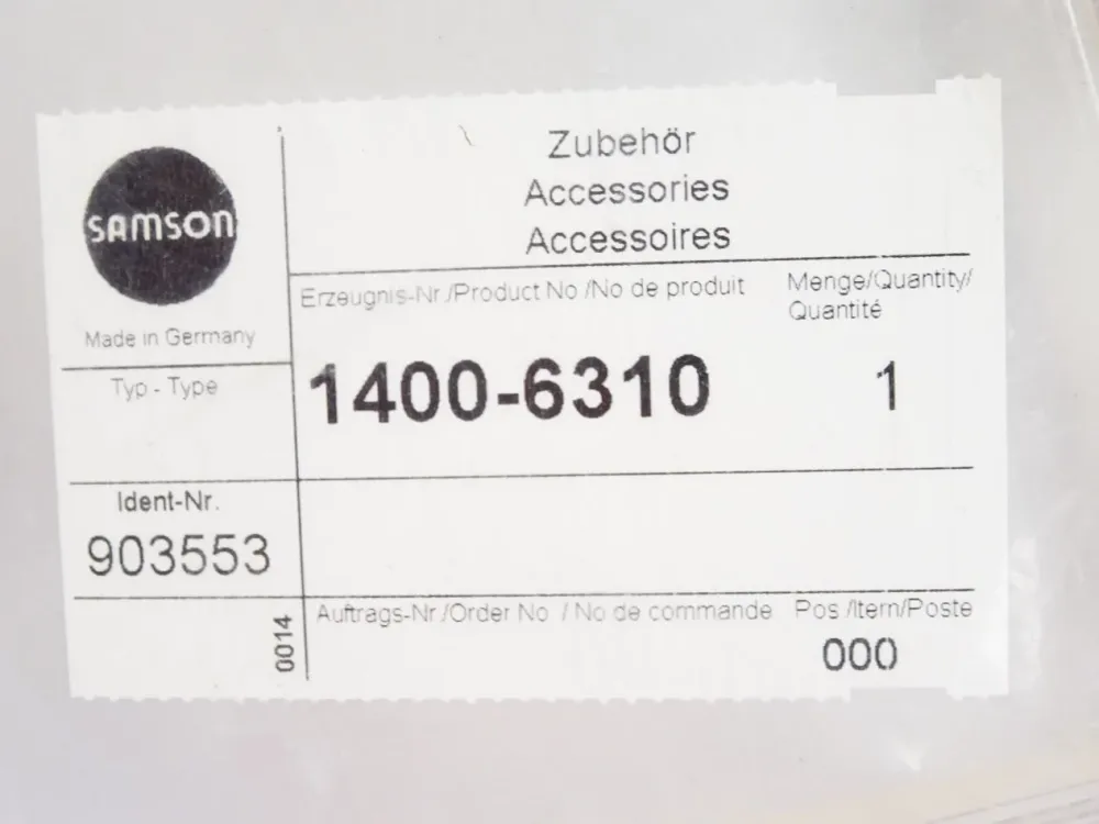 Samson Zubehör 1400-6310 903553 Kunstoffabdeckung / Neu OVP