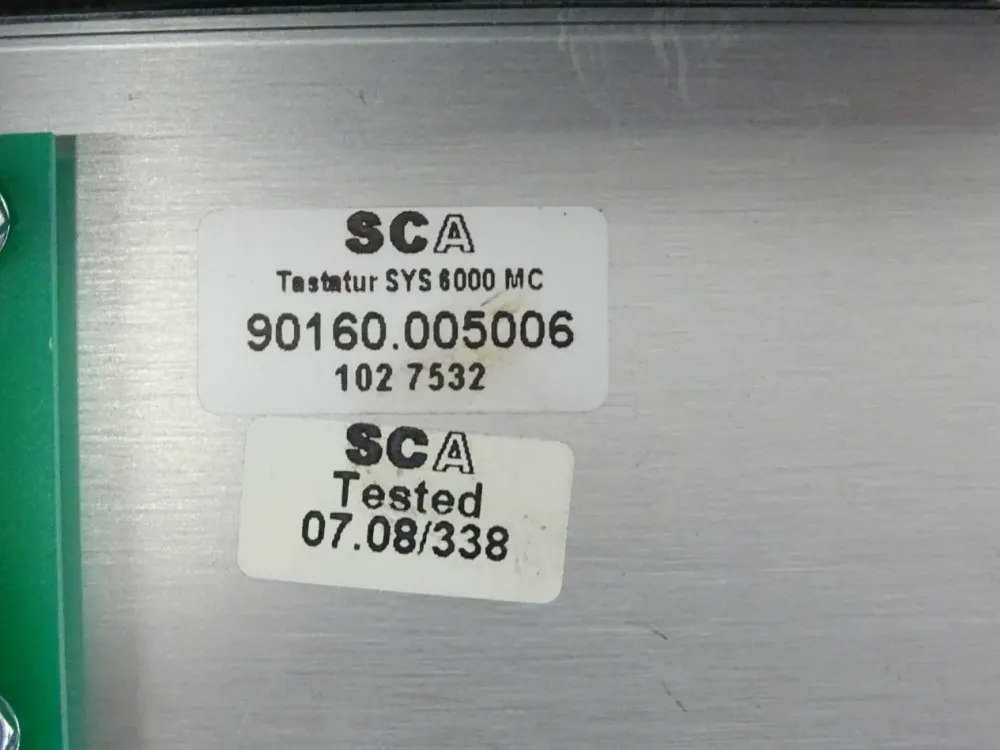 SCA Schucker SYS6000MC Tastatur Panel / 90160.005006 / 1027532