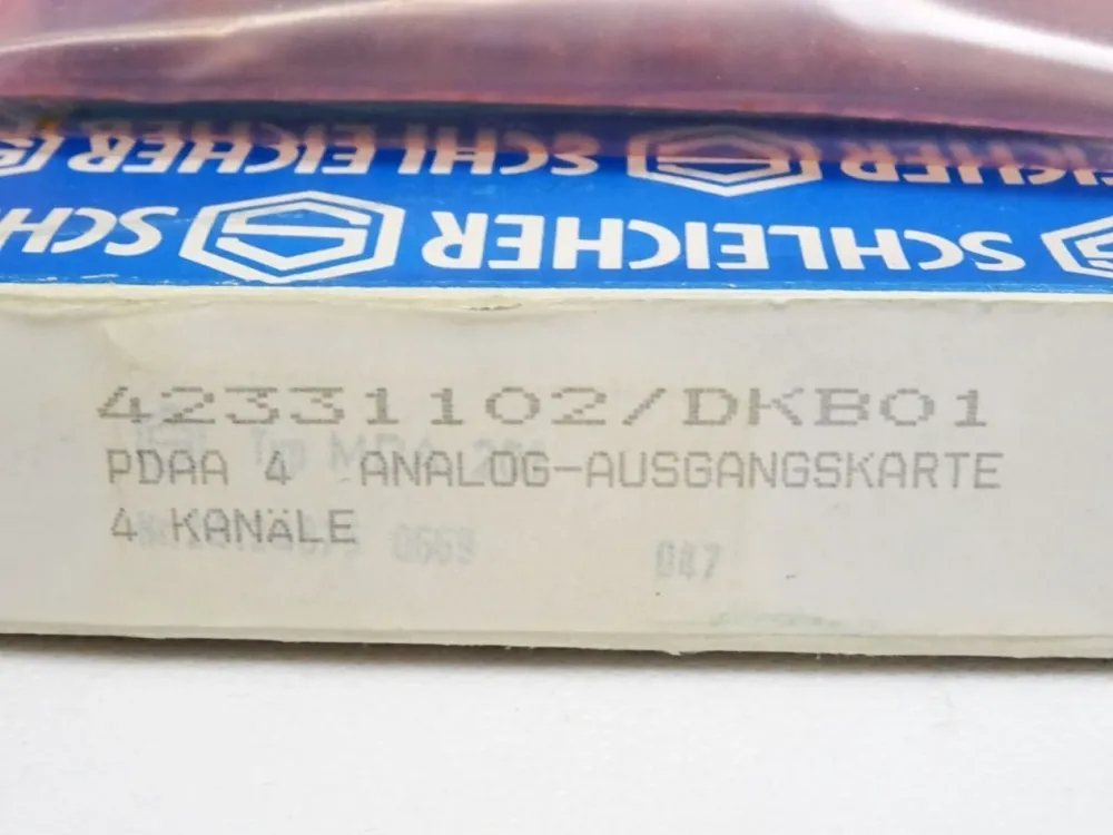 Schleicher PDAA 4 PDAA4 Analog-Ausgangkarte 4 Kanäle 42331102 DKB01/ Neu OVP