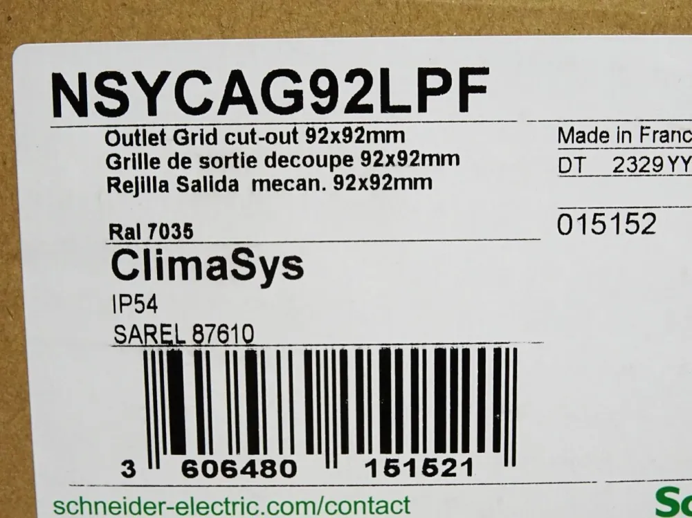 Schneider Electric ClimaSys Austrittsgitter NSYCAG92LPF / Neu OVP