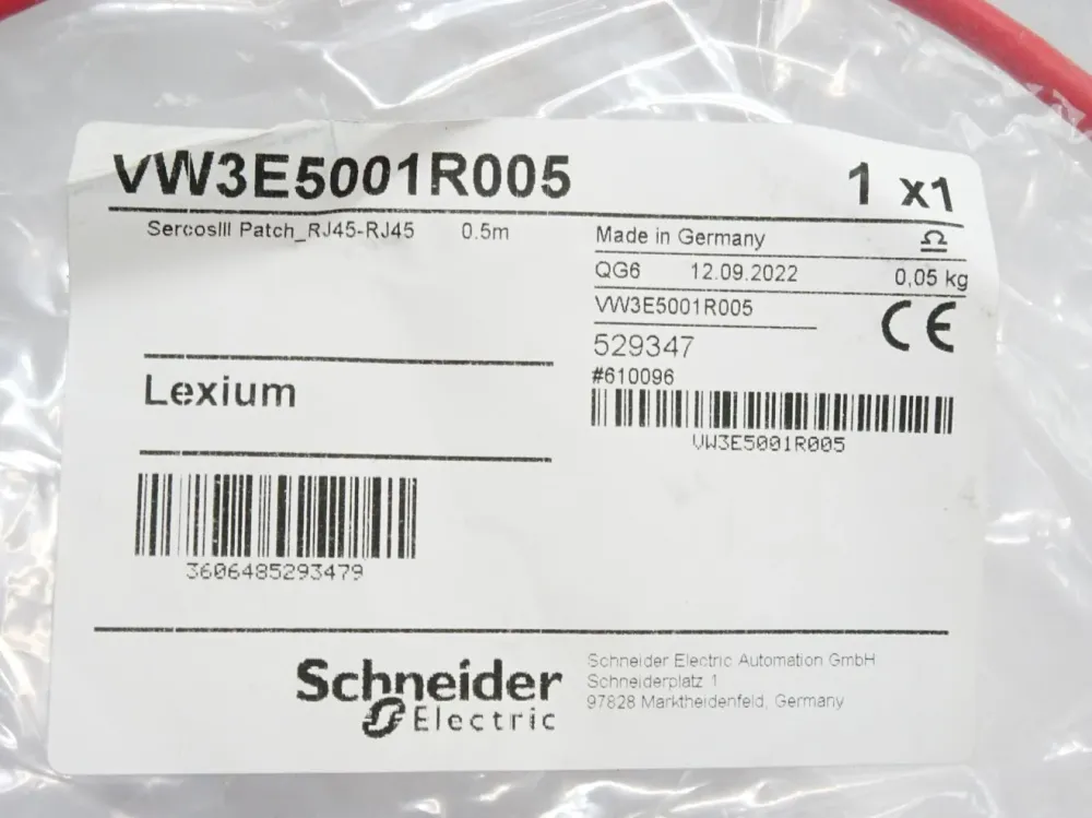 Schneider Electric Lexium SERCOS-III-Kabel VW3E5001R005 0,5m / Neu OVP