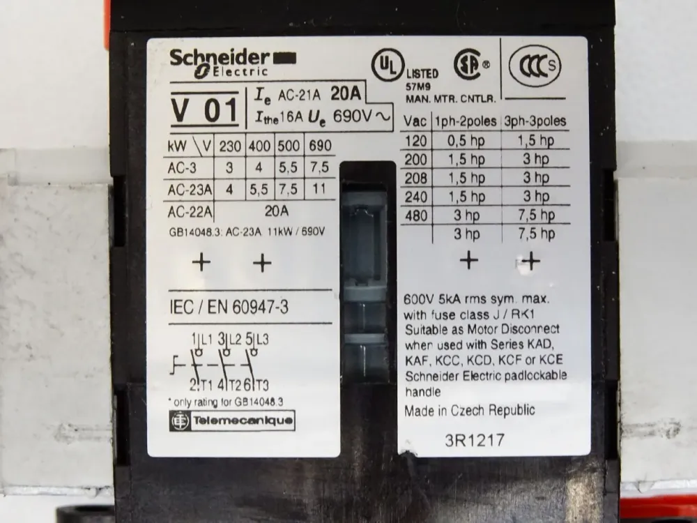 Schneider Electric Telemecanique Lasttrennschalter V01 3p 20A