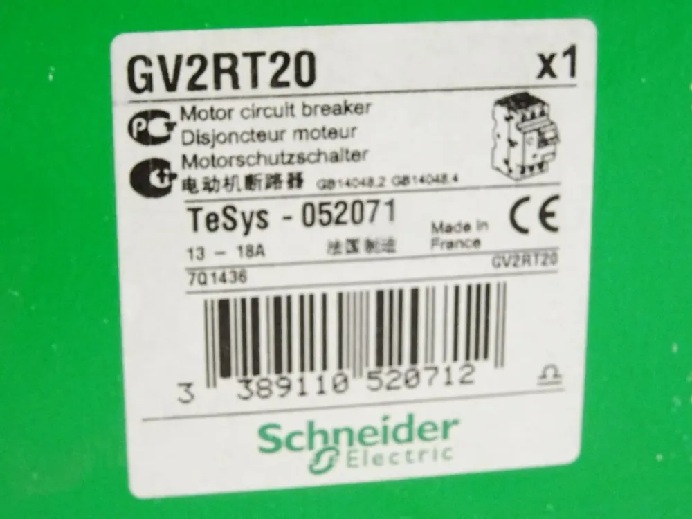 Schneider Motorschutzschalter GV2RT20 TeSys 052071 / Neu OVP