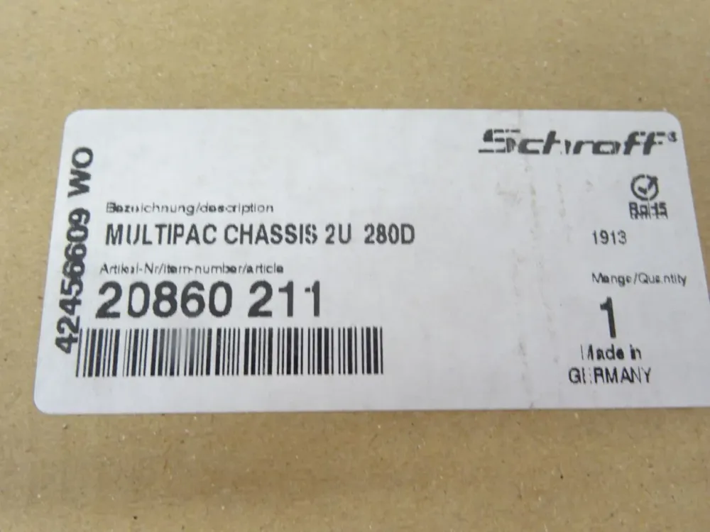 Schroff 20860211 Multipac Chassis 2U 280D / Neu OVP