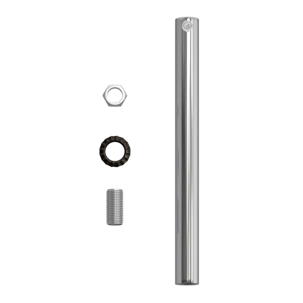 Serracavo cilindrico metallo lunghezza 15 cm completo di tige, dado e rondella - Cromo