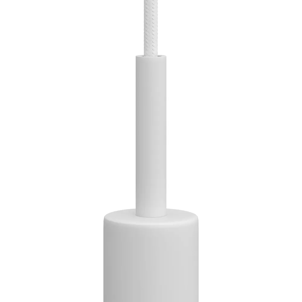 Serracavo cilindrico metallo lunghezza 7 cm completo di tige, dado e rondella - Bianco
