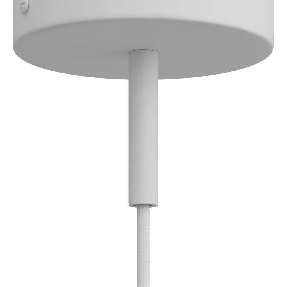 Serracavo cilindrico metallo lunghezza 7 cm completo di tige, dado e rondella - Bianco