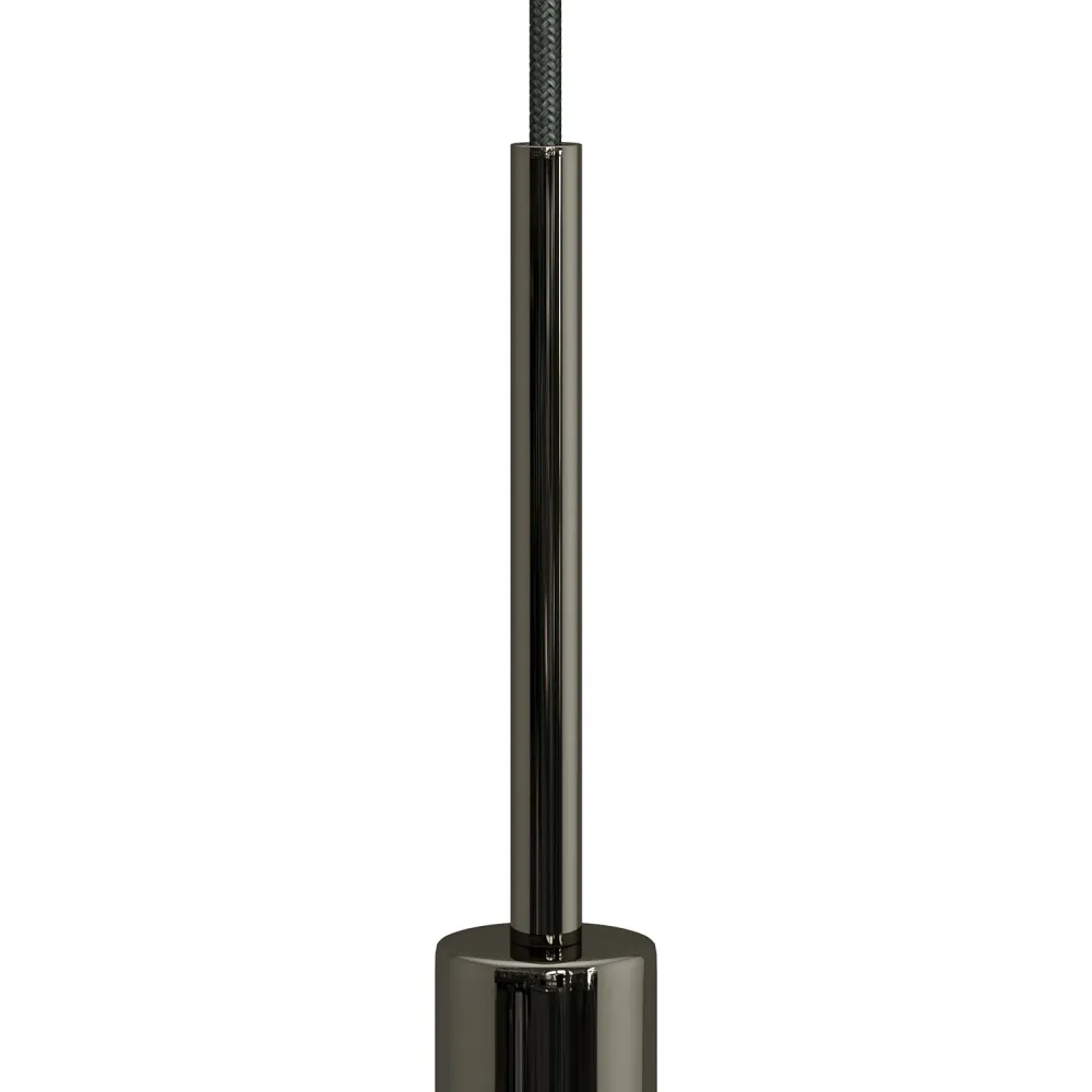 Serracavo cilindrico metallo lunghezza 15 cm completo di tige, dado e rondella - Nero perla