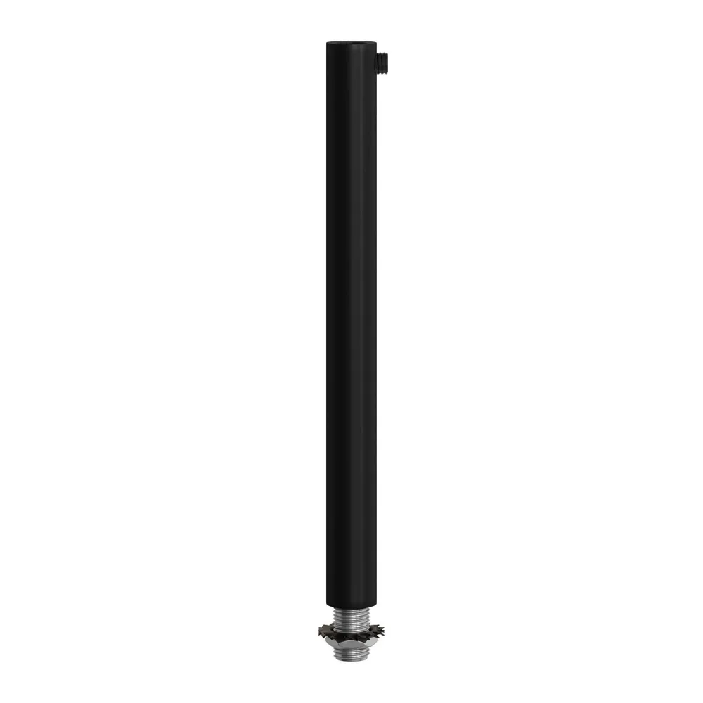 Serracavo cilindrico metallo lunghezza 15 cm completo di tige, dado e rondella - Nero