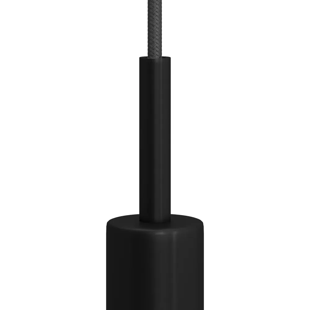 Serracavo cilindrico metallo lunghezza 7 cm completo di tige, dado e rondella - Nero