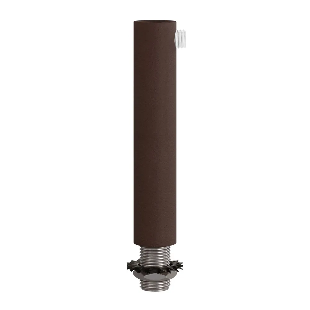 Serracavo cilindrico metallo lunghezza 7 cm completo di tige, dado e rondella - Ruggine scura verniciata