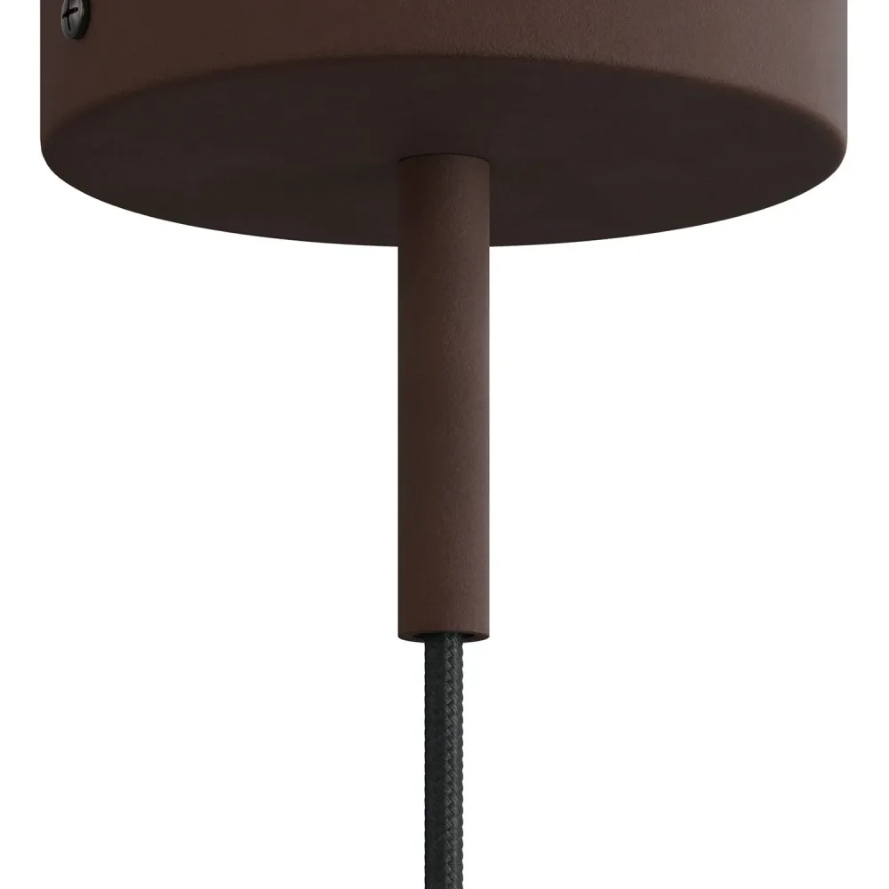 Serracavo cilindrico metallo lunghezza 7 cm completo di tige, dado e rondella - Ruggine scura verniciata