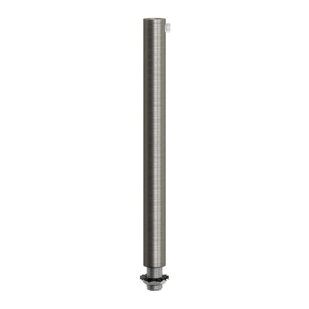 Serracavo cilindrico metallo lunghezza 15 cm completo di tige, dado e rondella - Titanio satinato