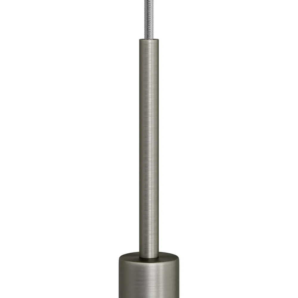 Serracavo cilindrico metallo lunghezza 15 cm completo di tige, dado e rondella - Titanio satinato
