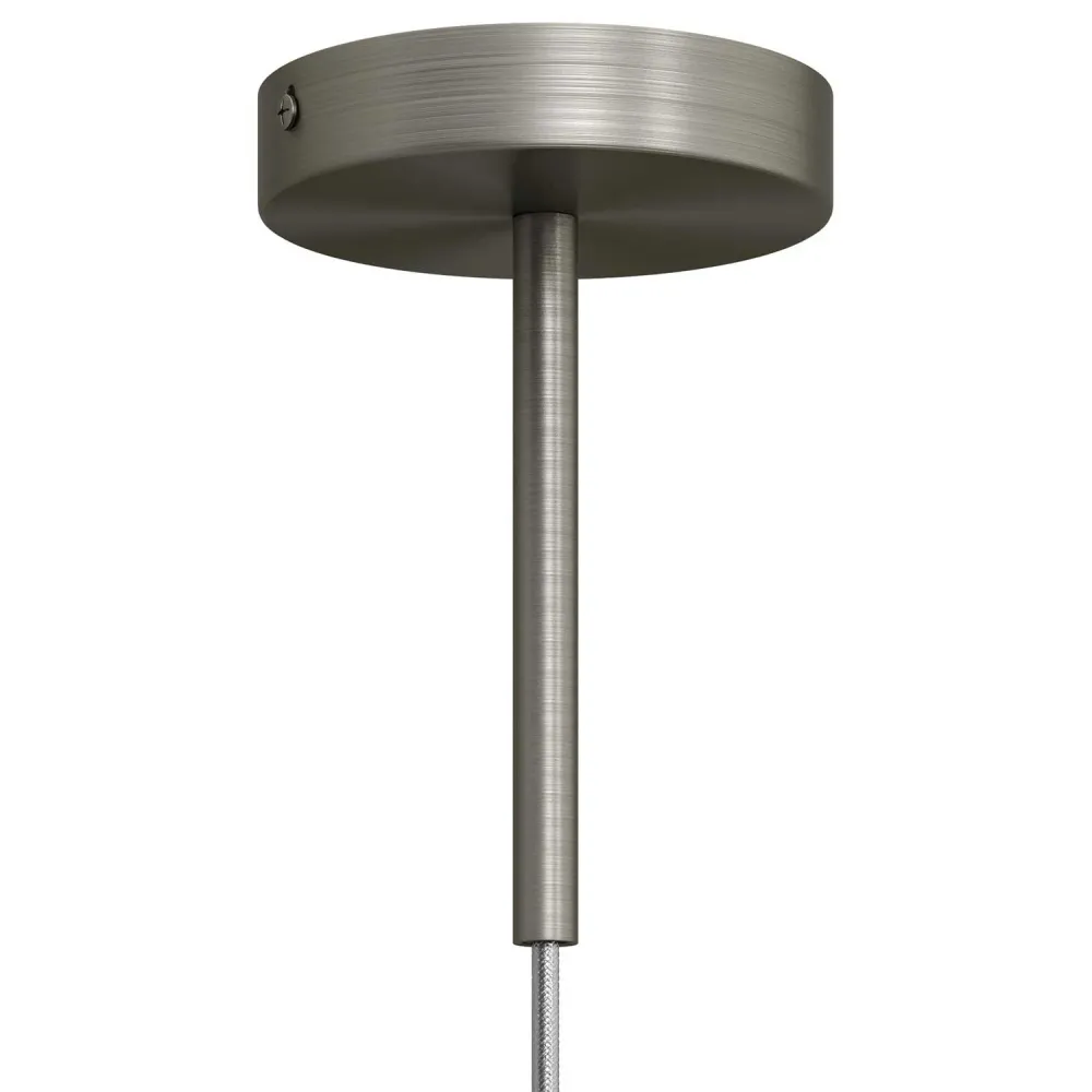 Serracavo cilindrico metallo lunghezza 15 cm completo di tige, dado e rondella - Titanio satinato