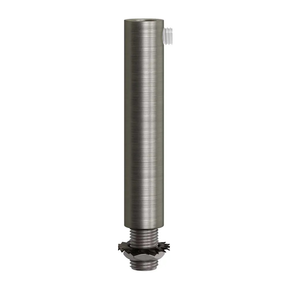 Serracavo cilindrico metallo lunghezza 7 cm completo di tige, dado e rondella - Titanio satinato