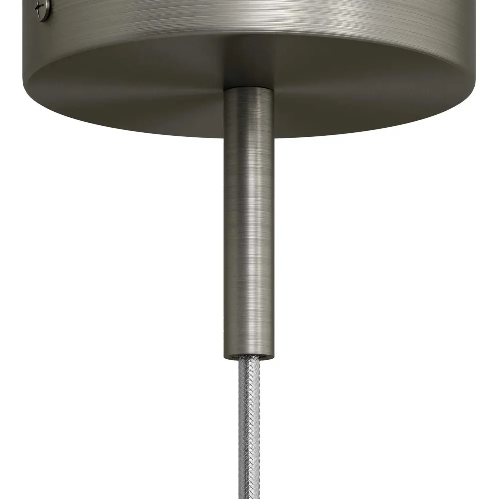Serracavo cilindrico metallo lunghezza 7 cm completo di tige, dado e rondella - Titanio satinato