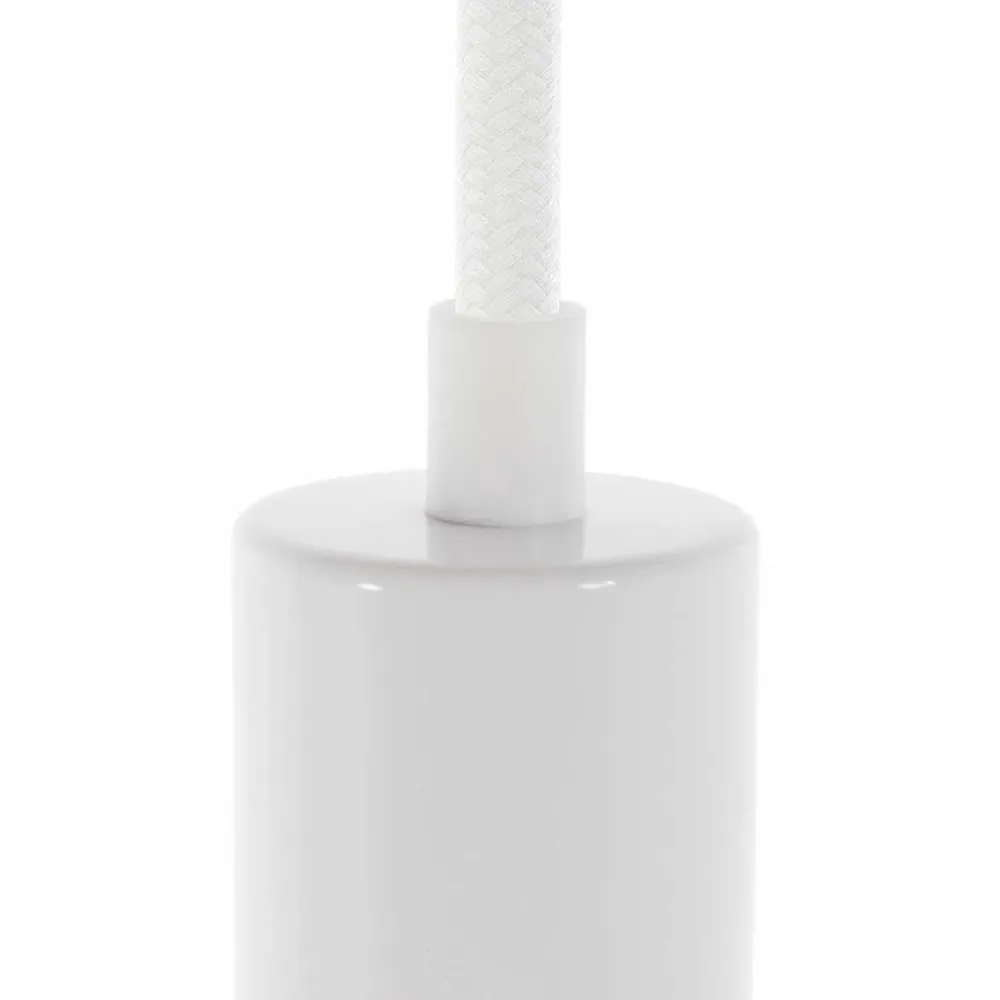 Serracavo cilindrico plastica completo di tige, dado e rondella - Bianco