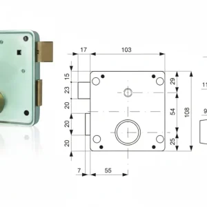 Serrat. Applic. Cancelli 2 Mand. E Scr. Sep. + Quadro Cil. Fissi 433- - Mm.55 (433.55.2) Sx - 2 Pezzi Mg