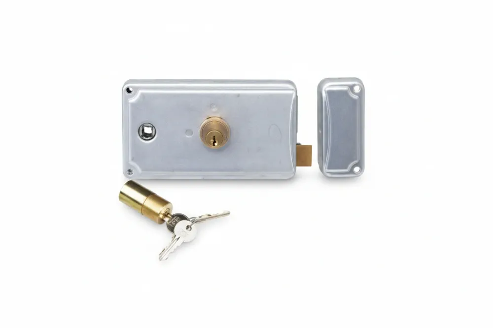 Serratura Cancello Caten.+Scr. Quadro Man. Doppio Cil. Fisso 3 Mand.- - Mm.60 Sx (P3860300) - 1 Pezzi Facchinetti