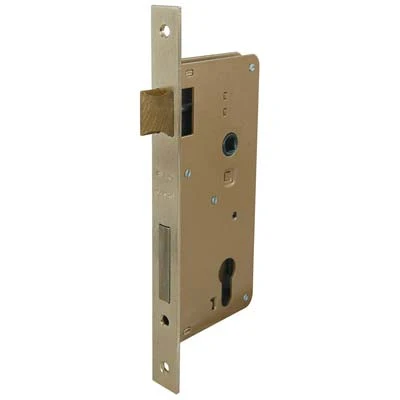 Serratura Legno Infilare 200 Iseo B.Q Ottonato F.Mm 22 F.Sagom M2+Scr+Q8 E.Mm 45