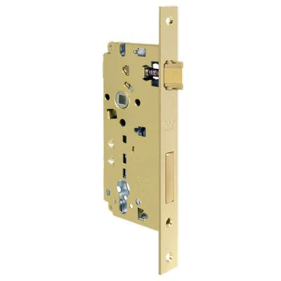 Serratura Legno Infilare 80852 Agb B.Q Ottonato F.Mm 22 F.Sagom M2+Scr+Q8 E.Mm 60