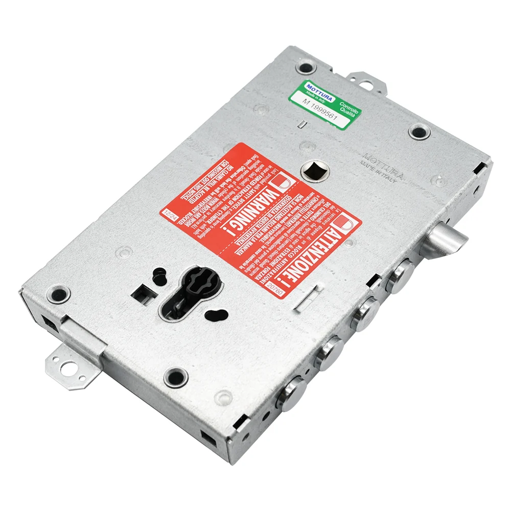 Serratura Leve Per Porte Blindate E 63 - 4 Catenacci / Interas.28 Mm - Mottura