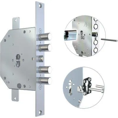 Serratura Metallo Infilare 2151 Pen/Fl Cr F.Sagom M2 Tripl+Scr Ip.Mm 28 E.Mm 60 Sx