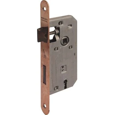 Serratura Patent B.Tondo Bronzato 042T Bonaiti I.Mm 70 F.Mm 22 E.Mm 35