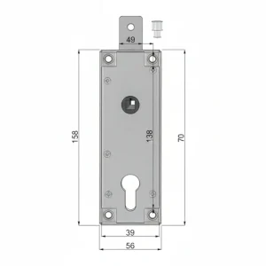 Serratura Per Basculante Cilindro Europeo 2291- - (2291Xzb2070) - 2 Pezzi Securemme