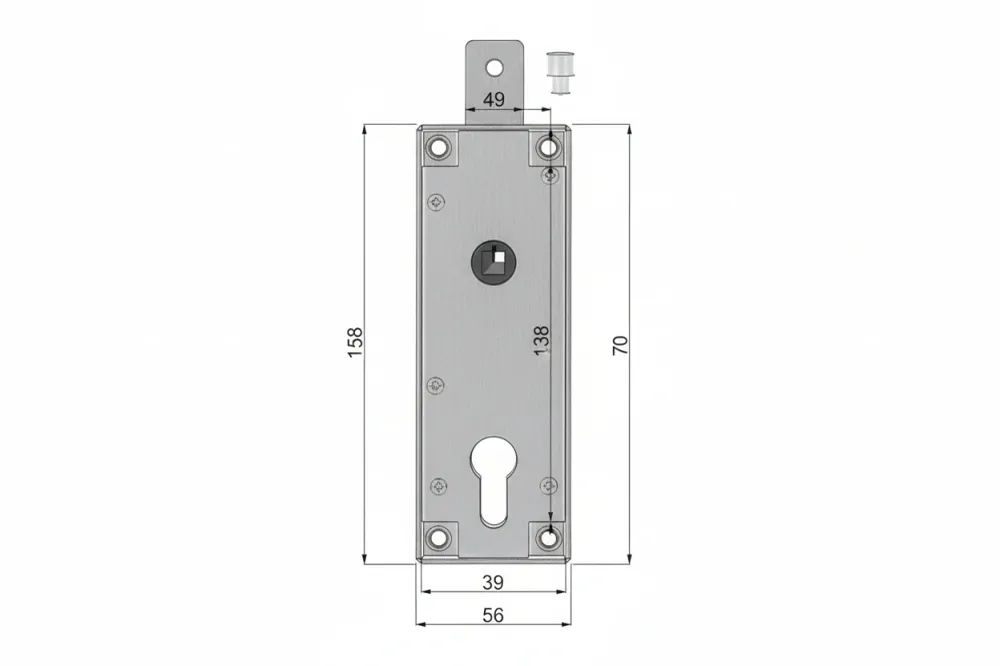Serratura Per Basculante Cilindro Europeo 2291- - (2291Xzb2070) - 2 Pezzi Securemme