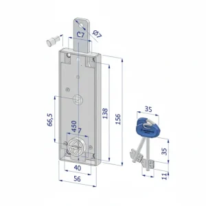 Serratura Per Basculante Doppia Mappa 2240 (2240Xzb2008Ab2) Securemme