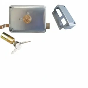 Serratura Per Cancello Catenaccio+Scrocco Doppio Cilindro Fisso 2 Mand- - Mm.50 Sx (P2750300) - 1 Pezzi Facchinetti