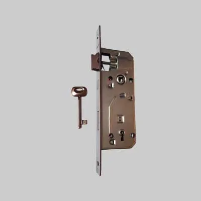 Serratura Per Porte Legno 'Patent Grande' Frontale Bordo Quadro Bonaiti E50 Bronzata - Bonaiti