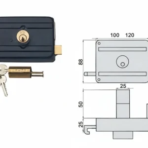 Serratura Da Portoncino Catenaccio E Scr. Doppio Cilindro Fisso 210Dcf Mm.60 (210/Dcf) Icsa