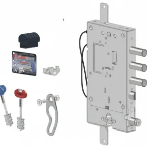 Serratura Triplice Applicare Porte Blindate D.M.+C.Eur.Rev. Int.37 244 (2441Dcr0337S56) Securemme