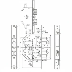 Serratura Triplice Infil. C/Scrocco Cil. Eu. Clever Blindate 2151 Pe Mm.60 Dx (2151Pen01Ncl/Fl) Cr