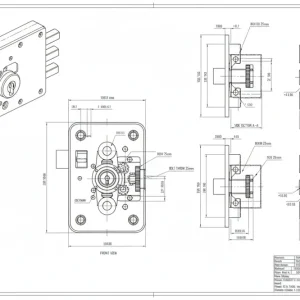 Serratura Triplice Infilare Con Scrocco Doppia Mappa Blindate 52771/37 Mm.63 Sx (52771Sl3736) Mottura