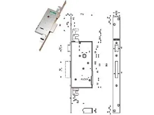 Serratura Triplice Da Infilare Doppia Mappa Con Scrocco 40721- - Mm.47 (407215000 36) - 1 Pezzi Mottura