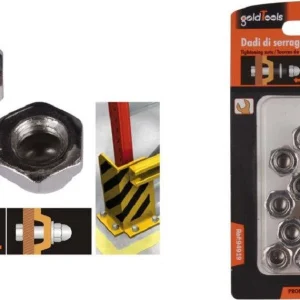 Set 12pz Dado Dadi Ciechi Esagonali M8 Serraggio 8 Mm Per Chiave Esagonale 94919