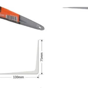 Set 2pz Reggimensola Supporto Staffa Triangolo Mensola Metallo 10cm Grigio 91260