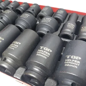 Set 35pz Bussole Boccole Esagonali Per Pistola Avvitatore Pneumatico 1/2" 8-32mm