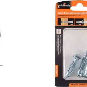 Set 3pz Tasselli Metallici Espandibili Viti Espansione Stile I 5 X 37 Mm 92851