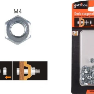 Set Confezione 50gr. Dado Dadi Esagonali Bulloni Dimensione M4 Filettati 90850